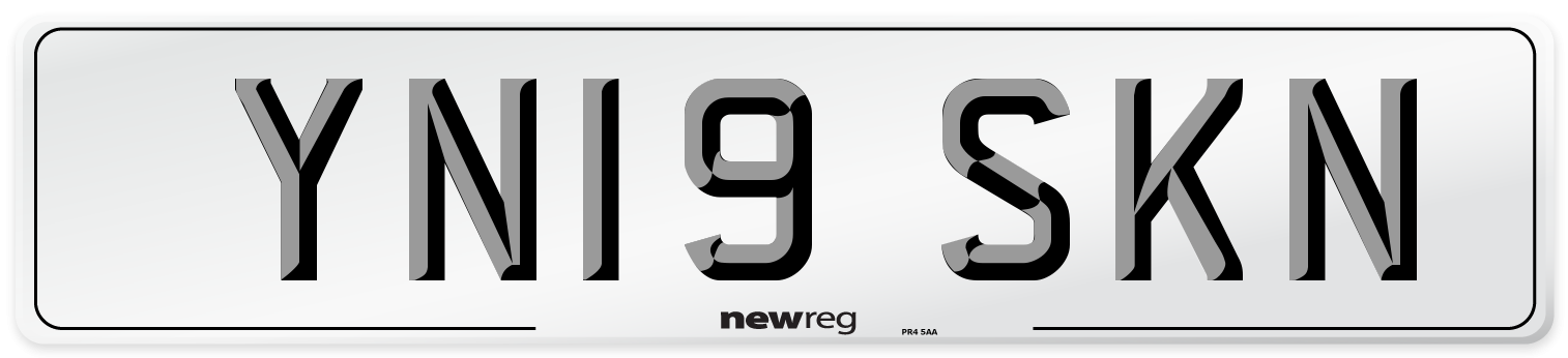 YN19 SKN Number Plate from New Reg